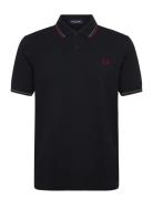 Twin Tipped Fp Shirt Tops Polos Short-sleeved Black Fred Perry