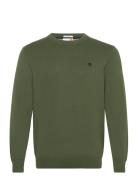 Williams River Cotton Yd Sweater Black Forest Green Tops Knitwear Roun...