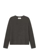 Wwandy Crew Neck 25191 Tops Knitwear Round Necks Black WOOD WOOD