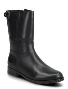 Burnished Calf-Tasha Mid-Bo-Mbo Korkeavartiset Saapikkaat Black Lauren...