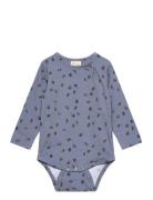 Body L/S Printed Bodies Long-sleeved Blue Petit Piao