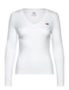 Essential Hm Ls Vneck White + T-shirts & Tops Long-sleeved White Levi'...