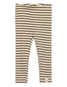 Legging Modal Striped Bottoms Leggings Beige Petit Piao