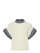 Yastelo Ss Knit Top S. Tops Knitwear Jumpers Cream YAS