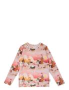 Deluge Shirt Tops T-shirts Long-sleeved T-shirts Pink MUMIN