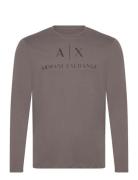T-Shirt Tops T-shirts Long-sleeved Brown Armani Exchange