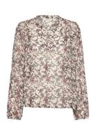 Sandipw Bl Tops Blouses Long-sleeved Pink Part Two