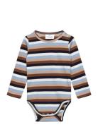 Tnsbpark L_S Rib Body Pitkähihainen Body Blue The New