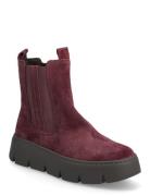 Chelsea Shoes Boots Ankle Boots Ankle Boots Flat Heel Burgundy Gabor