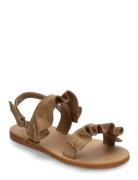Sandals With Ruffle Straps Shoes Summer Shoes Sandals Brown Mango