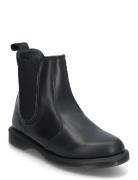 Flora Black Polished Smooth Shoes Chelsea Boots Black Dr. Martens