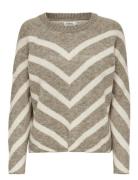 Careliza L/S Pullover Knt Noos Tops Knitwear Jumpers Beige ONLY Carmak...