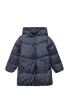 Floral-Print Coat Toppatakki Navy Mango