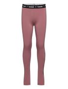 Hmljr Pulse Mid Waist Tights Bottoms Leggings Pink Hummel