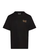 T-Shirt Tops T-shirts Short-sleeved Black EA7