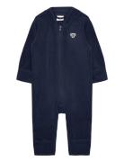 Hmlmini Fleece Zip Suit Bee Pitkähihainen Body Navy Hummel