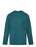 T-Shirt L/S Tops T-shirts Long-sleeved T-shirts Blue United Colors Of ...