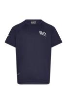 T-Shirt Tops T-shirts Short-sleeved Navy EA7
