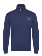 Laze Zip Jacket Tops Sweat-shirts & Hoodies Sweat-shirts Navy HUGO