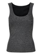Carea Glitter S/L 2-Ways Top Jrs Noos Tops T-shirts & Tops Sleeveless ...