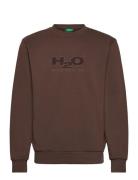 Logo Sweat O'neck Tops Sweat-shirts & Hoodies Sweat-shirts Brown H2O