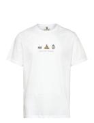 Nordic Summer T-Shirt Tops T-shirts Short-sleeved White Fat Moose
