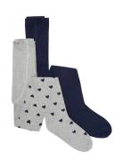 Stockings 2-Pack Sukkahousut Multi/patterned Creamie