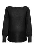 Olmnicoya L/S Boatneck Pullover Knt Tops Knitwear Jumpers Black Only M...