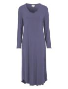 Nightdress Long Sleeve Yöpaita Purple Damella Of Sweden