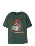 Nkmnova Ss Nreg Top Box Tops T-shirts Short-sleeved Green Name It