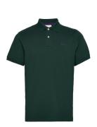 Reg Contrast Pique Ss Polo Tops Polos Short-sleeved Green GANT