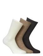 Knitted Merino Socks In 3-Pack Lingerie Socks Regular Socks Multi/patt...