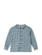 Cody Check Shirt Tops Shirts Long-sleeved Shirts Blue Fliink