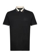 Pl_Hole19 Placket Tops Polos Short-sleeved Black BOSS