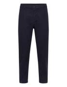 Chino-Pleated Bottoms Trousers Chinos Navy BOSS