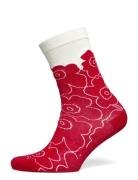 Linjaus Piirto Unikko Lingerie Socks Regular Socks Red Marimekko