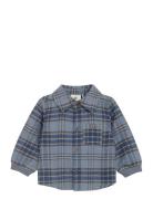 Shirt Ls Check Tops Shirts Long-sleeved Shirts Blue En Fant