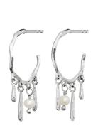 Fricka Earrings Accessories Jewellery Earrings Hoops Silver Maanesten