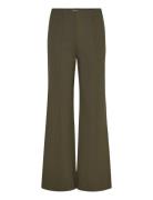 Msmarcia Wide Leg Pant Bottoms Trousers Wide Leg Khaki Green Minus