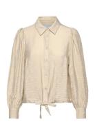 Msmillene Shirt Tops Shirts Long-sleeved Beige Minus