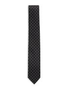 Tie With Pattern 7 Cm Solmio Kravatti Navy Lindbergh Black