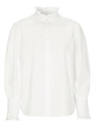 Noelle Shirt Tops Shirts Long-sleeved White Newhouse