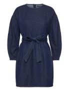 Leighton Denim Banana Slv Dres Lyhyt Mekko Navy French Connection