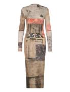 Lyra Polvipituinen Mekko Beige Desigual