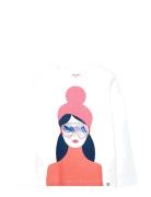 Knit T-Shirt Flame Tops T-shirts Long-sleeved T-shirts White Boboli