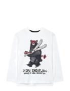 Knit T-Shirt Tops T-shirts Long-sleeved T-shirts White Boboli