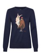 Barbour Homeswood Knitted Jumper Tops Knitwear Jumpers Navy Barbour