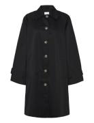 Lilli Coat Ohut Pitkä Takki Black Noella