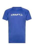 Core Essence Logo Tee M Sport T-shirts Short-sleeved Blue Craft