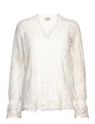 Frbelle Bl 2 Tops Blouses Long-sleeved White Fransa